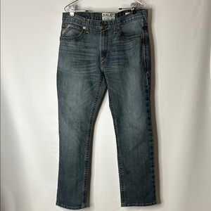Ariat M4 Relaxed Straight-Leg Jeans with Vintage Wash, 34/32